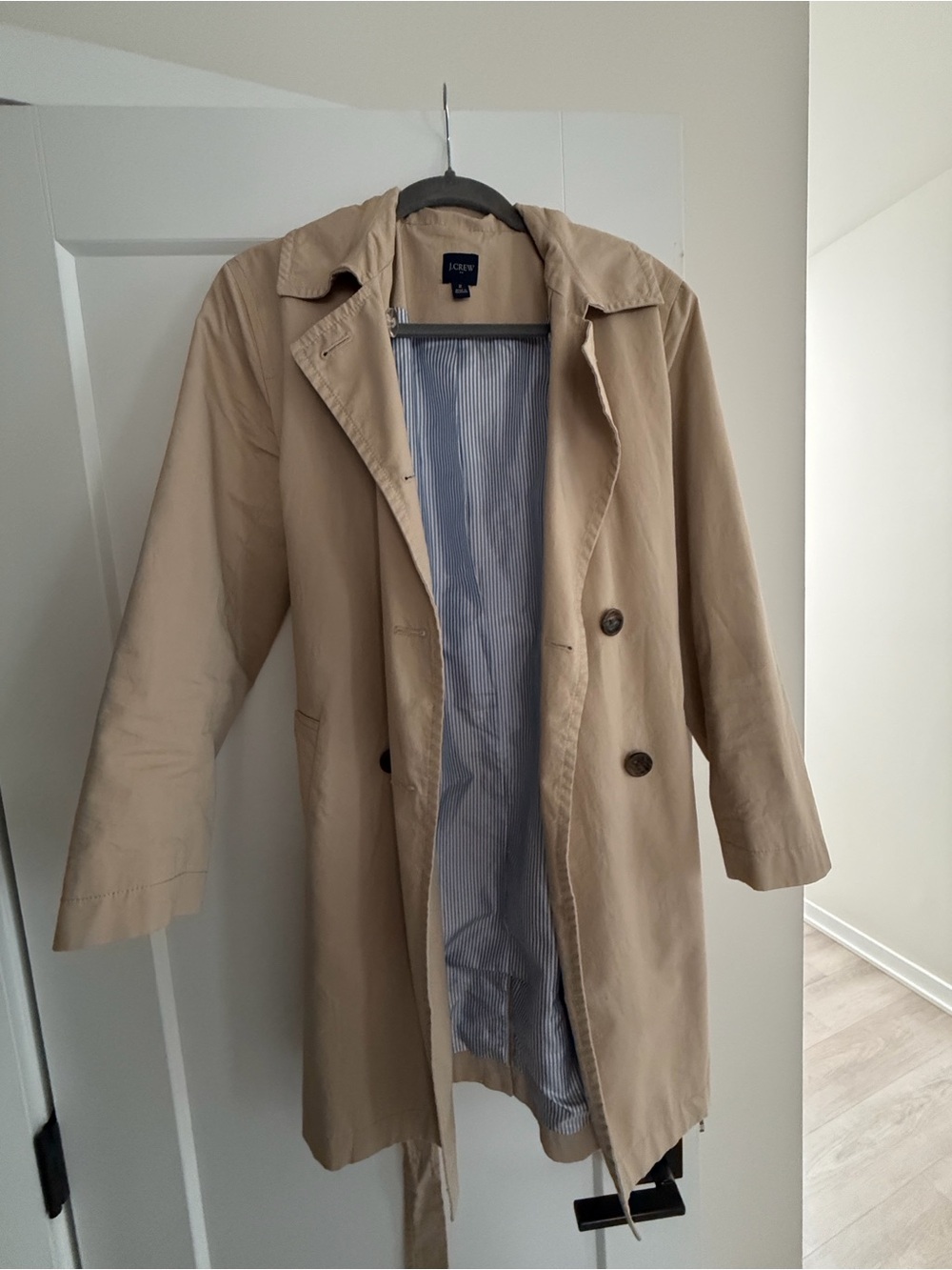 J. Crew Tan Trench Coat